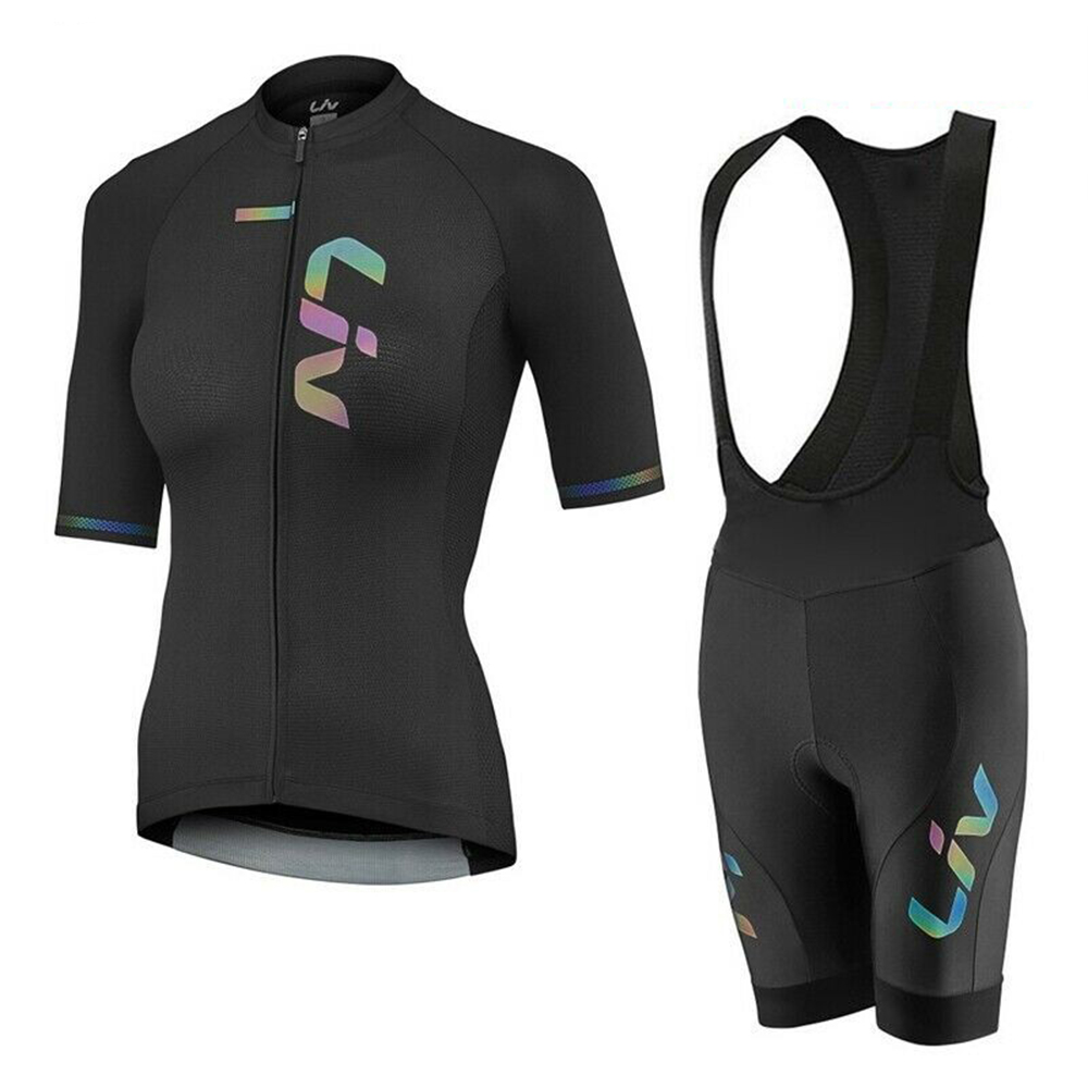 Cycling Gear Jersey - LIV setelan Jersey celana pendek bersepeda